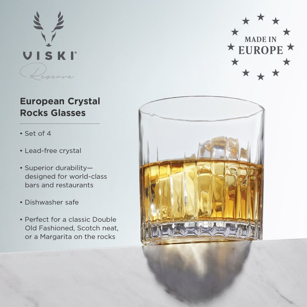 
                      
                        Viski Reserve Milo Crystal Rocks Glasses, Set of 4 - lily & onyx
                      
                    