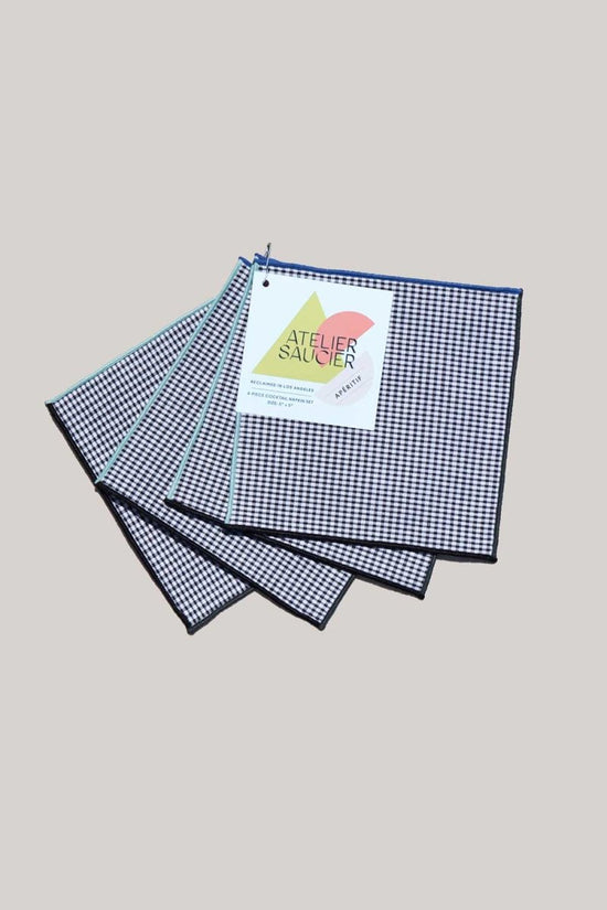 ATELIER SAUCIER Retro Gingham Cocktail Napkins | Set of 4 - lily & onyx