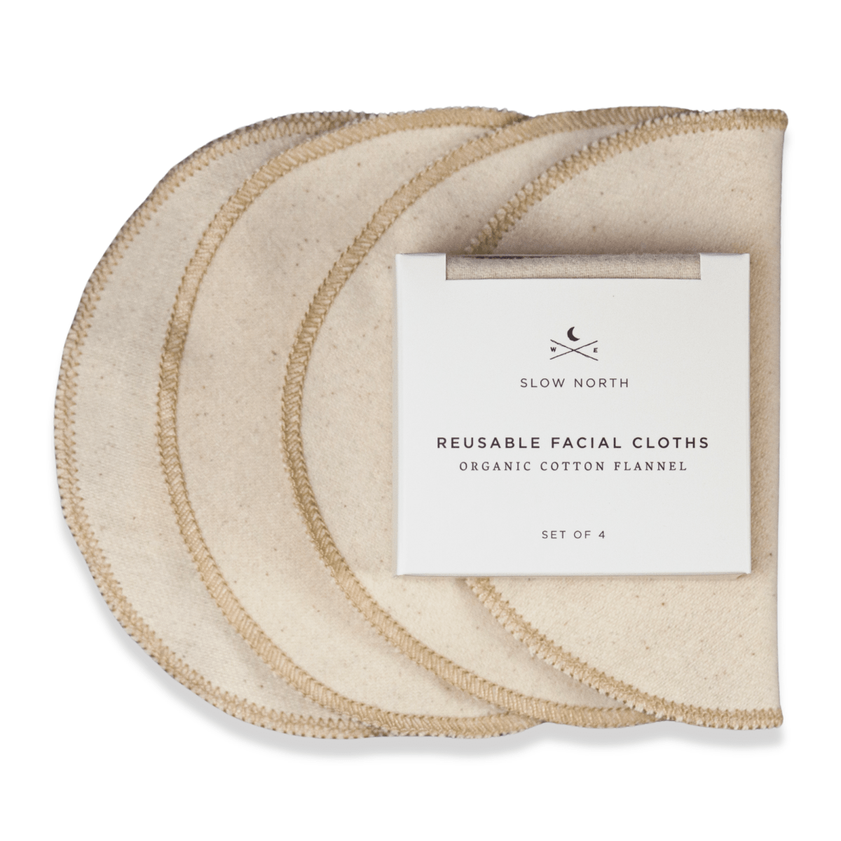 Slow North Reusable Facial Cloths, Set of 4 - lily & onyx