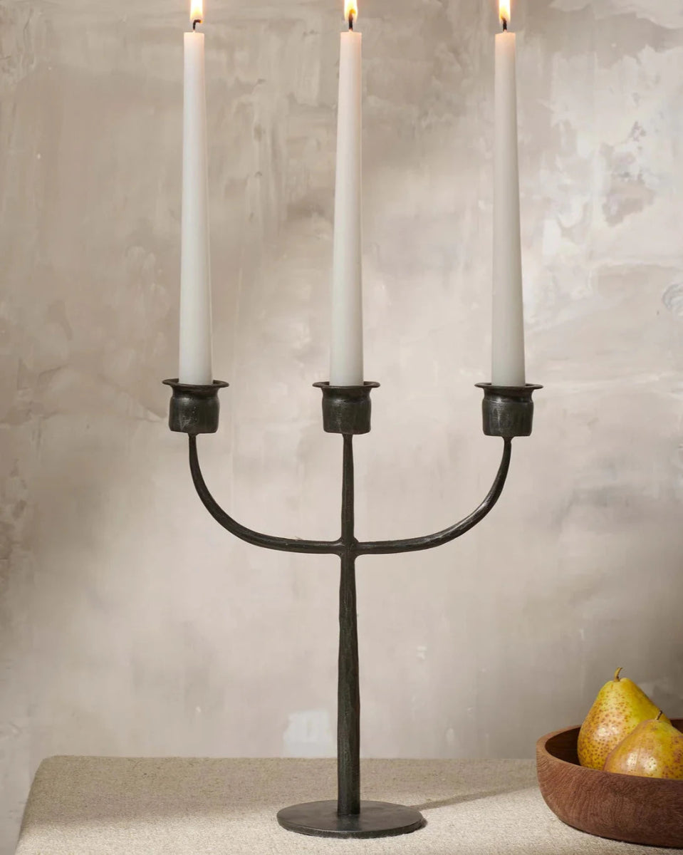 texxture Revere™ Iron Candelabra - lily & onyx