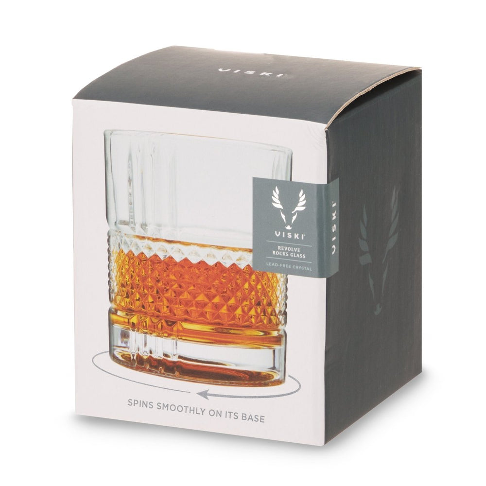 
                      
                        Viski Revolve Crystal Rocks Glass - lily & onyx
                      
                    