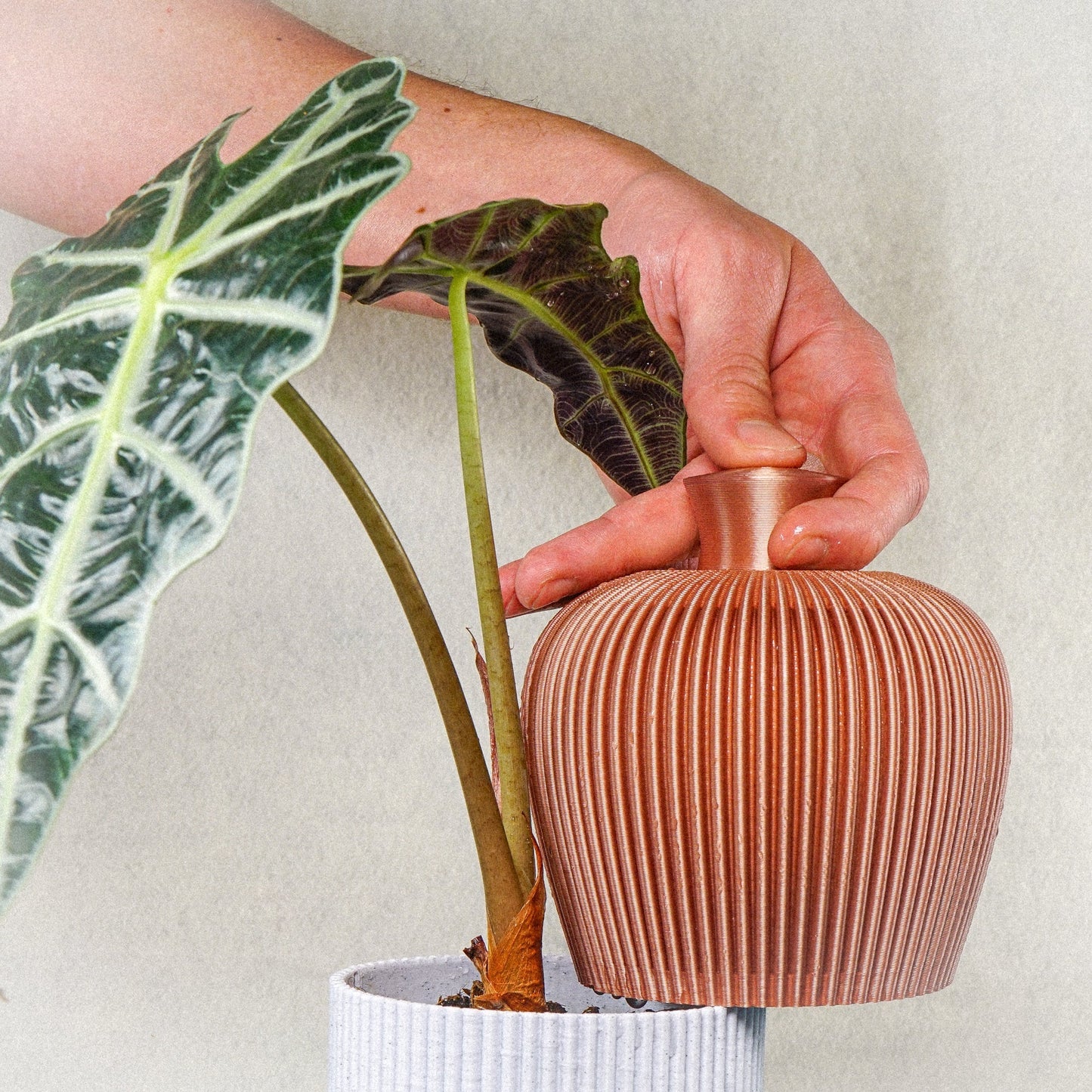 Ribbed Water Bell Thumb Pot