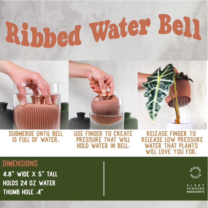 Ribbed Water Bell Thumb Pot