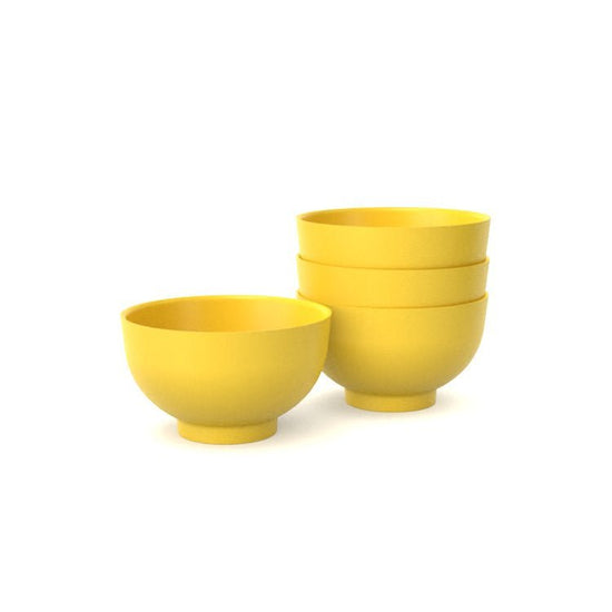 EKOBO Rice Bowl Set, Set of 4 - Lemon - lily & onyx