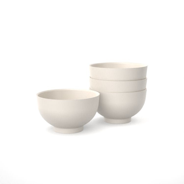 EKOBO Rice Bowl Set, Set of 4 - Off-White - lily & onyx