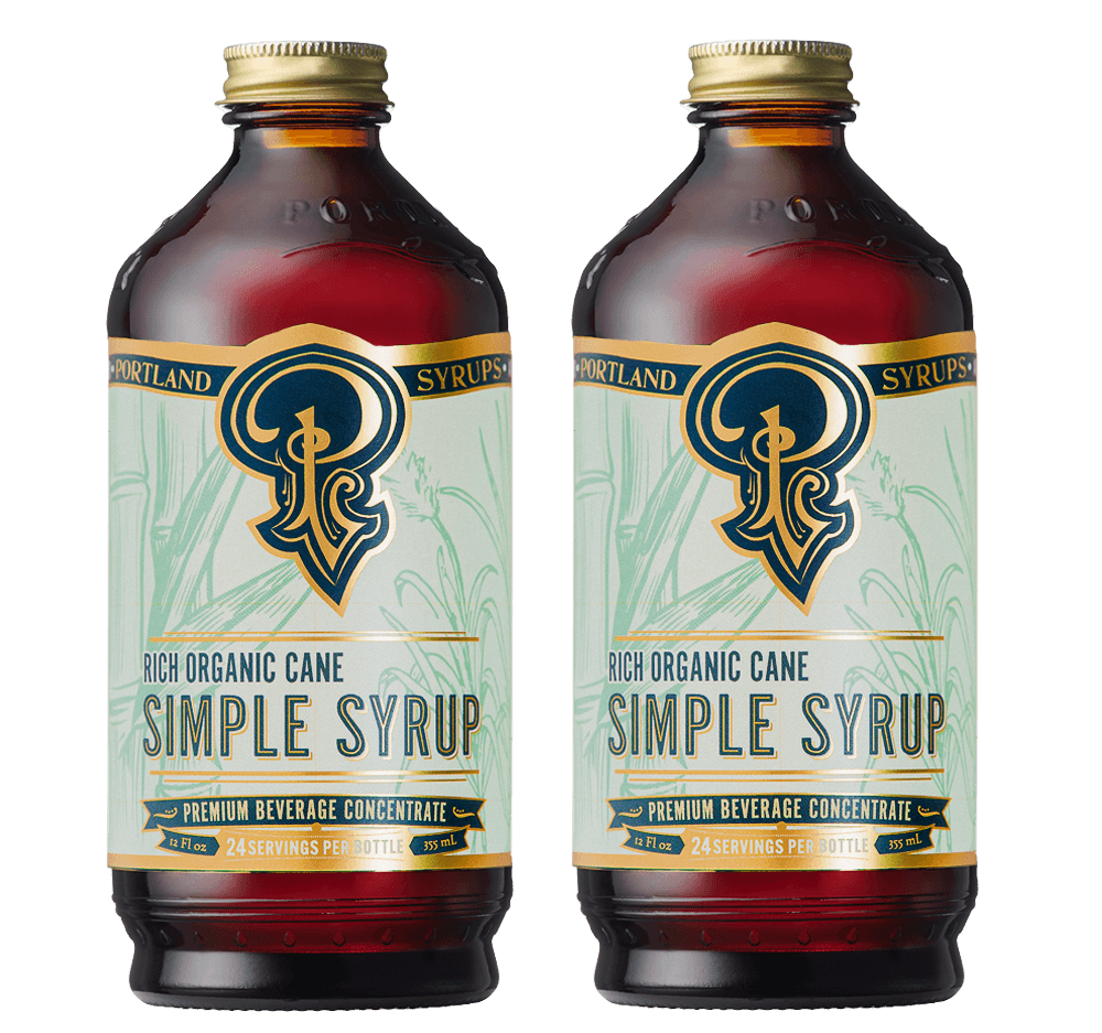 Portland Syrups Rich Organic Cane Sugar Simple Syrup, 2 Pack - lily & onyx