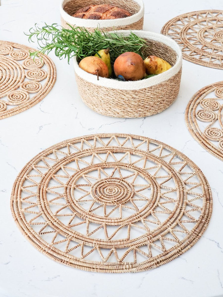 
                      
                        KORISSA Roda Woven Palm Fiber Placemat - Natural (Set of 2) - lily & onyx
                      
                    