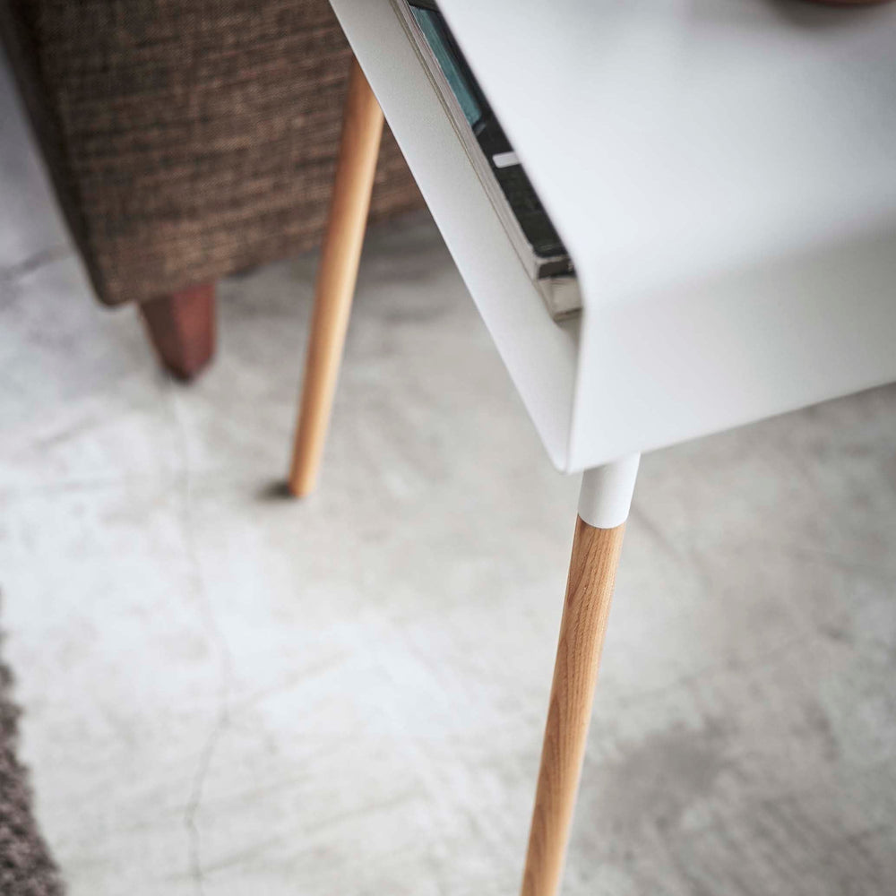 
                      
                        Steel Storage Table with Wood Legs, Tall - 23" H
                      
                    