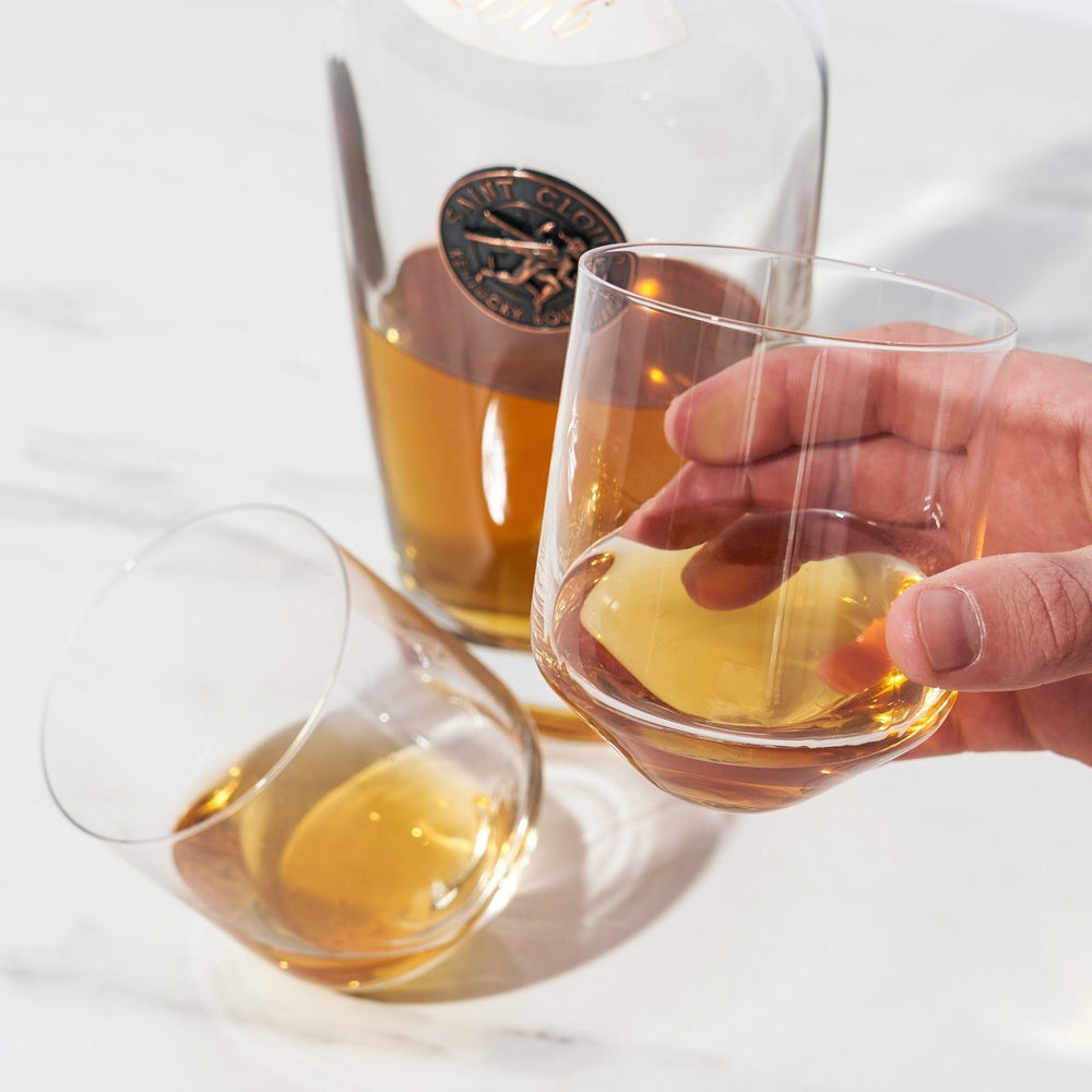 
                      
                        Viski Rolling Crystal Whiskey Tumblers, Set of 2
                      
                    