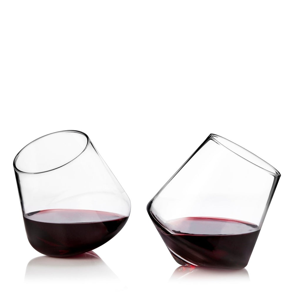 
                      
                        Viski Rolling Crystal Wine Glasses, Set of 2 - lily & onyx
                      
                    