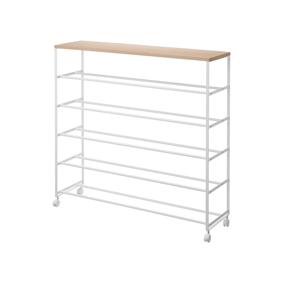 Yamazaki Home Rolling Five - Tier Steel Shoe Rack - lily & onyx