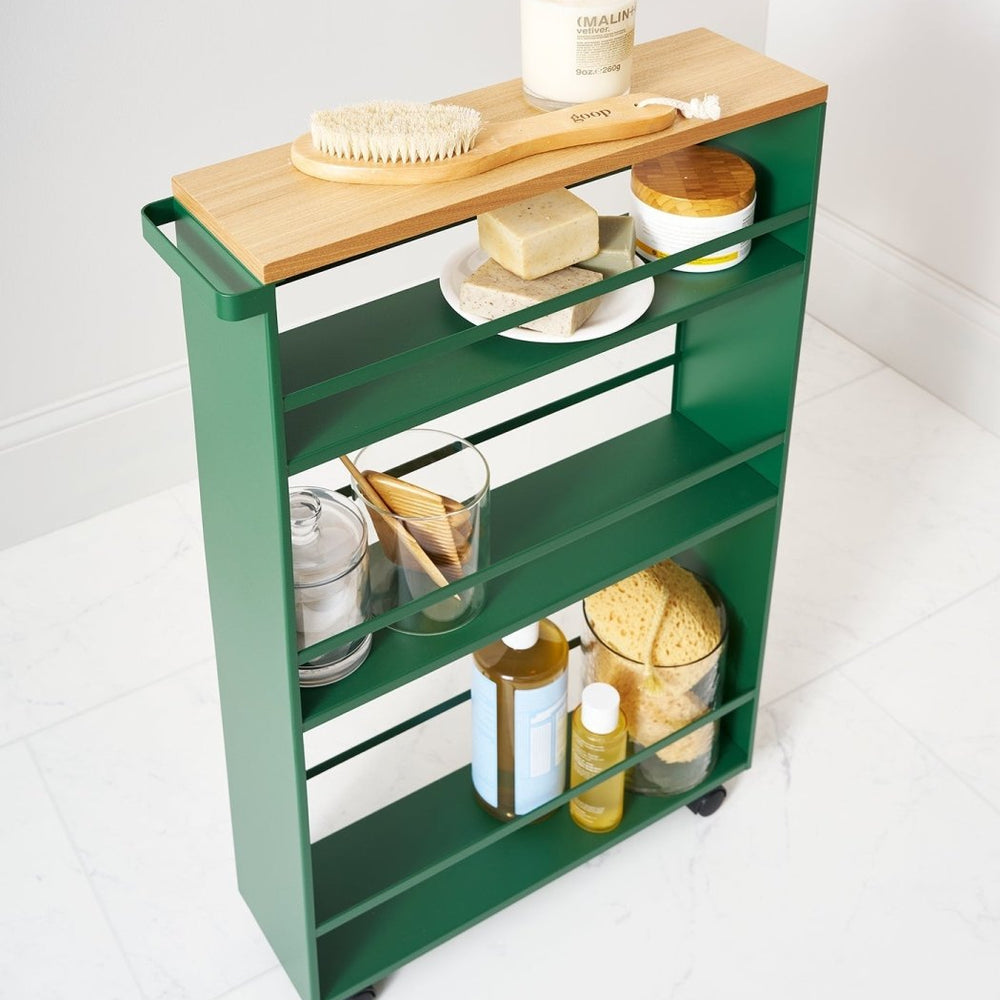 
                      
                        Yamazaki Home Rolling Slim Steel Storage Cart, 32" H - Forest Green - lily & onyx
                      
                    