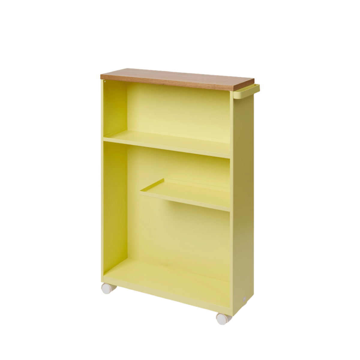 Yamazaki Home Rolling Steel Storage Cart, 27" H - Yellow Pear - lily & onyx