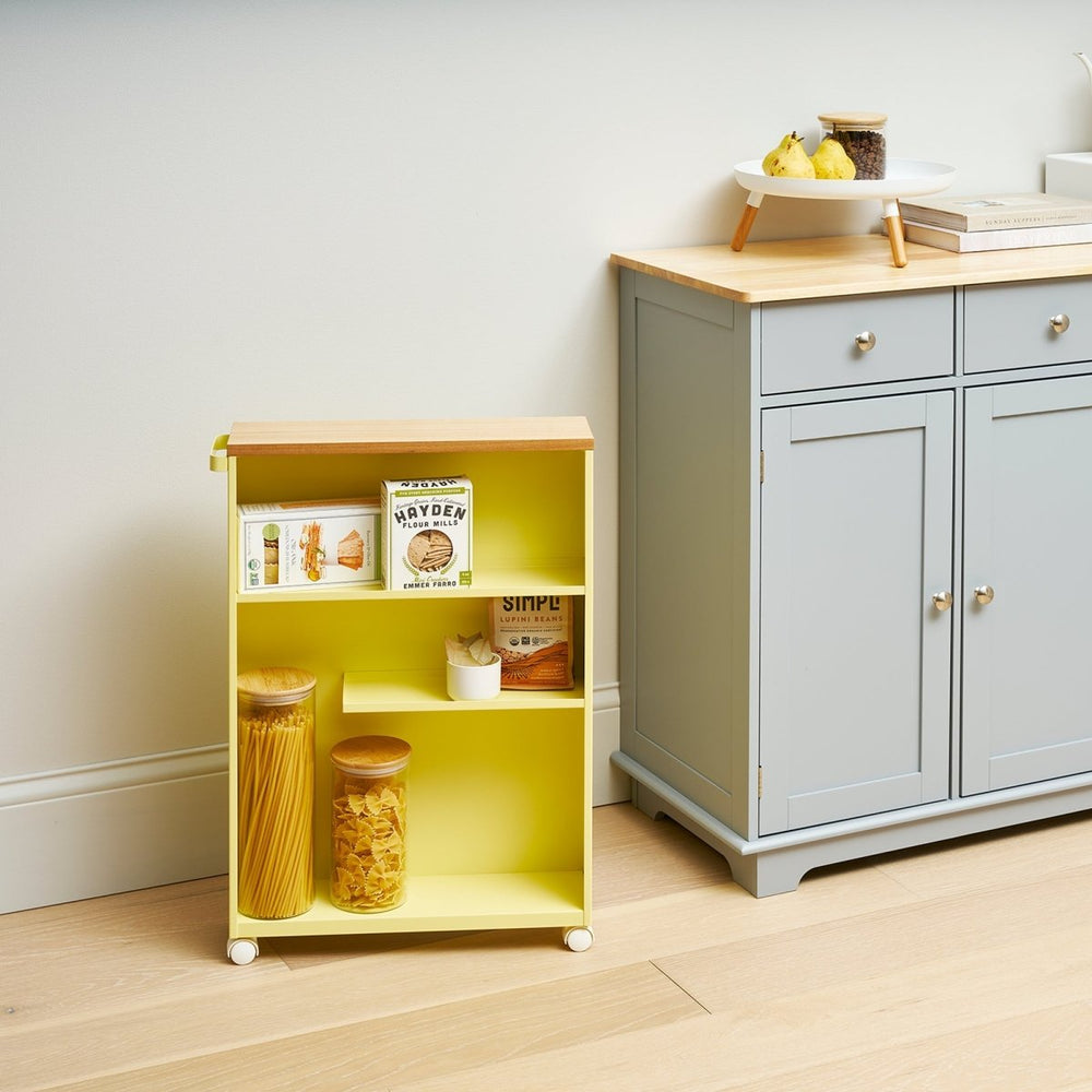 
                      
                        Yamazaki Home Rolling Steel Storage Cart, 27" H - Yellow Pear - lily & onyx
                      
                    