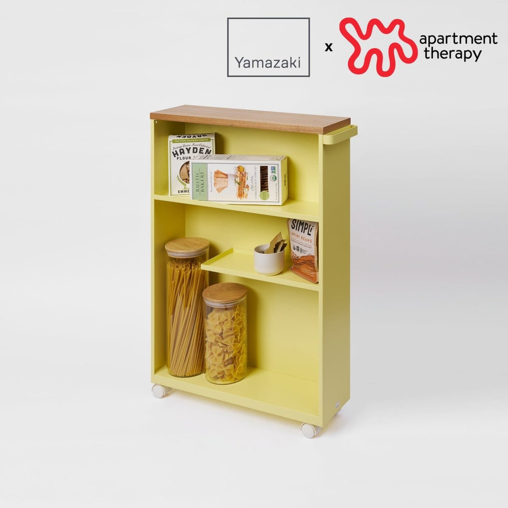 
                      
                        Yamazaki Home Rolling Steel Storage Cart, 27" H - Yellow Pear - lily & onyx
                      
                    