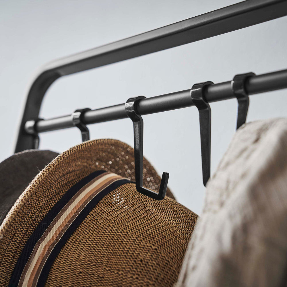 
                      
                        Steel & Wood Coat Rack with Hat Storage, 66" H
                      
                    