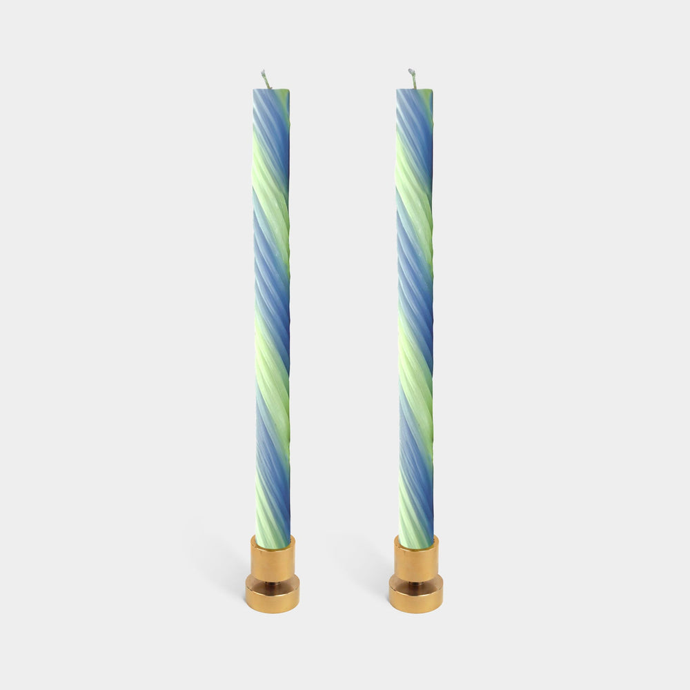 Rope Candles, Lavender & Green - 2 pack