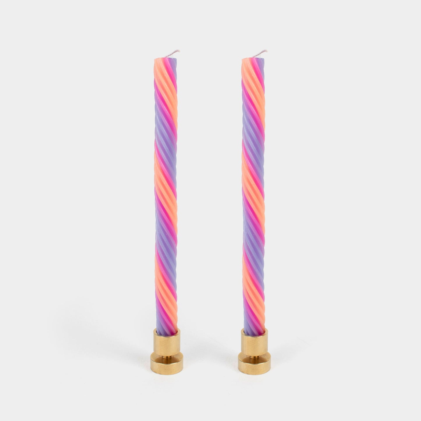Rope Candles - Orange, Pink & Lavender - 2 pack