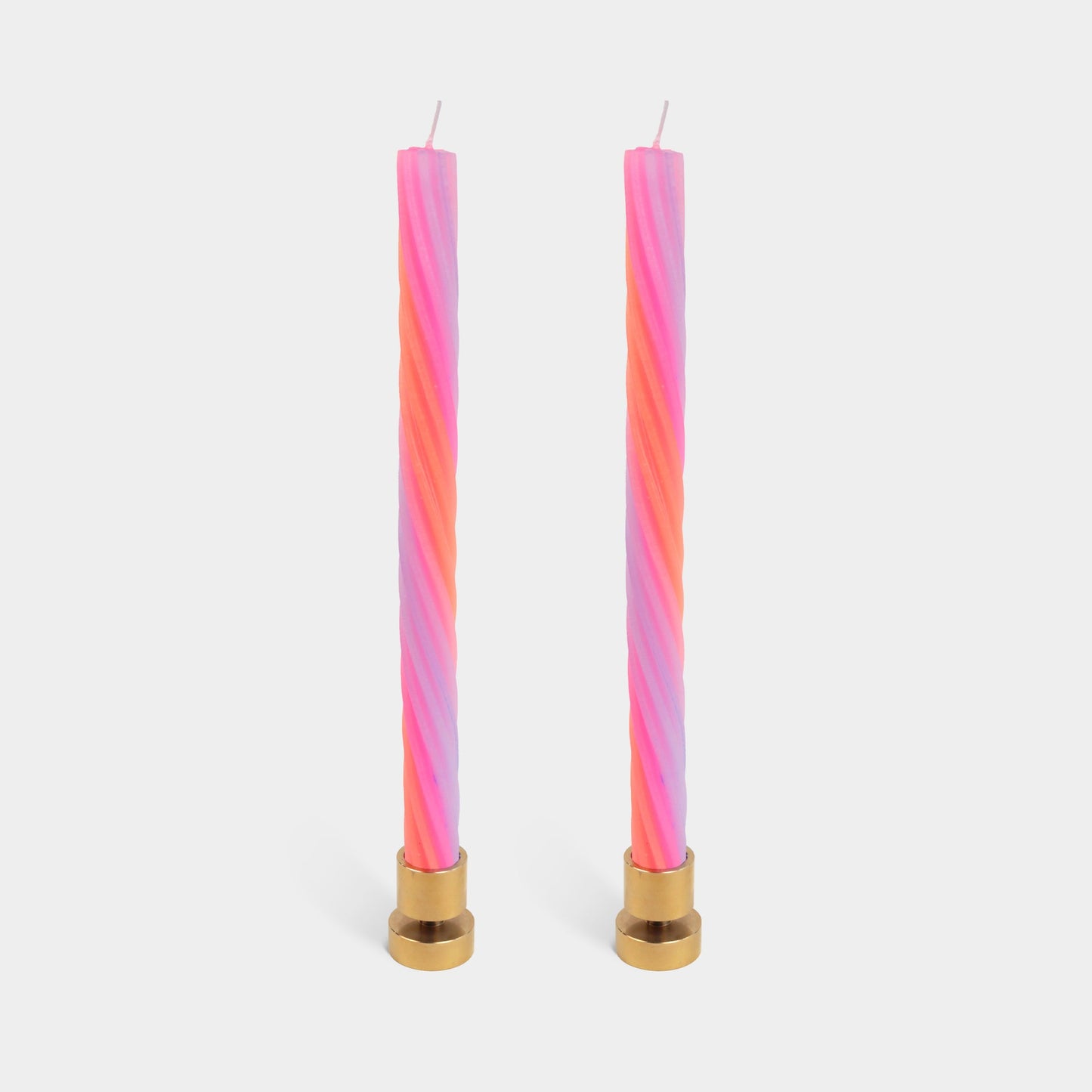 Rope Candles, Orange - 2 pack