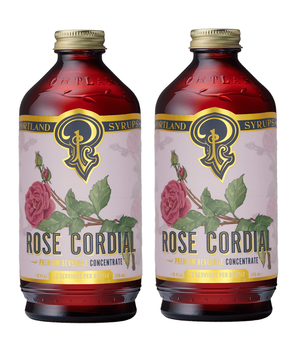 Portland Syrups Rose Cordial Syrup, 2 Pack - lily & onyx
