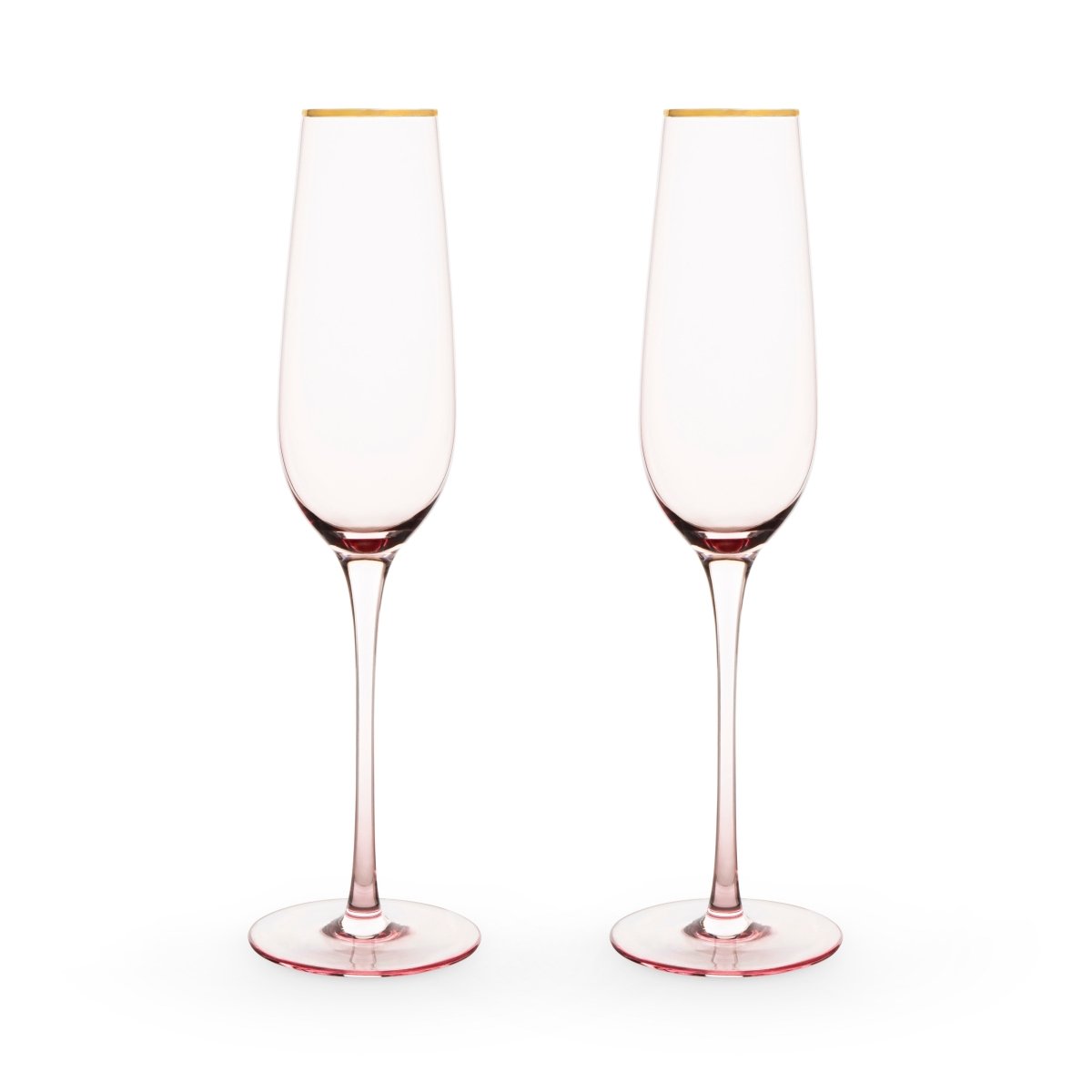 Twine Living Rose Crystal Champagne Flutes, Set of 2 - lily & onyx