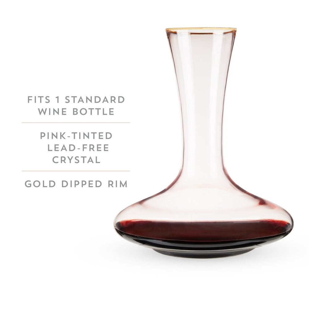 
                      
                        Twine Living Rose Crystal Decanter with Gold Rim - lily & onyx
                      
                    