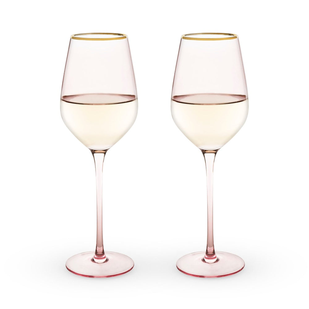
                      
                        Twine Living Rose Crystal White Wine Glass, Set of 2 - lily & onyx
                      
                    