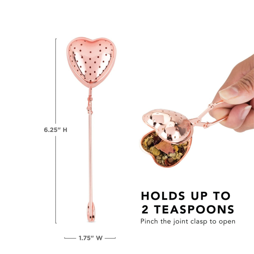 
                      
                        Pinky Up Tea Rose Gold Heart Tea Infuser - lily & onyx
                      
                    