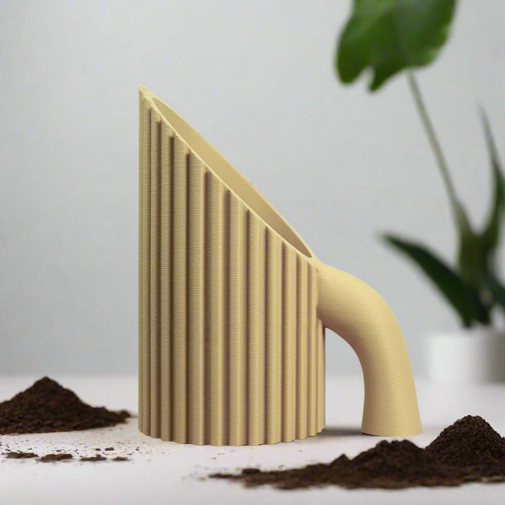 Rosebud HomeGoods Ribbed 3D Printed Plant Soil Scoop - Lightweight Eco - Friendly Tool