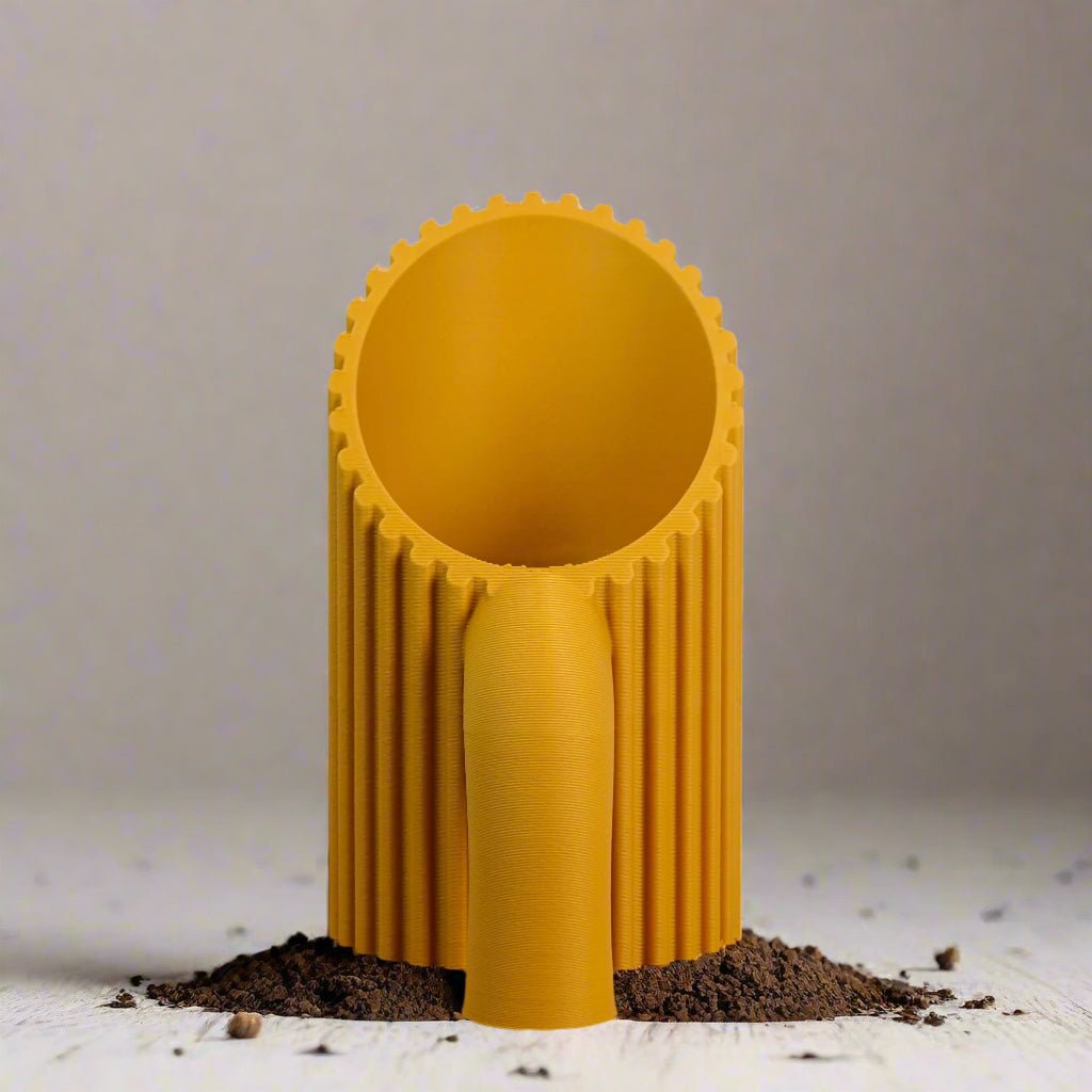 Rosebud HomeGoods Ribbed 3D Printed Plant Soil Scoop - Lightweight Eco - Friendly Tool