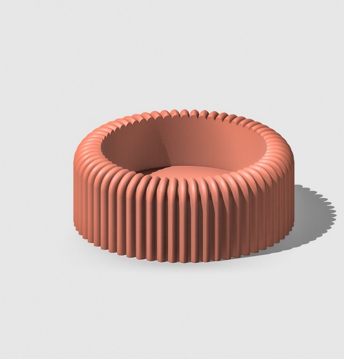 Rosebud HomeGoods Ribbed Wine Bottle Coaster - Eco - Friendly Mid - Century Holder