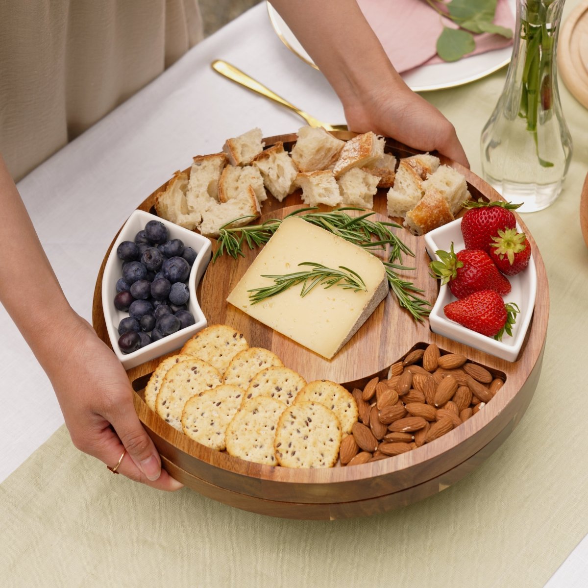 Food Rotation Board Rotating Charcuterie Board | lily & onyx