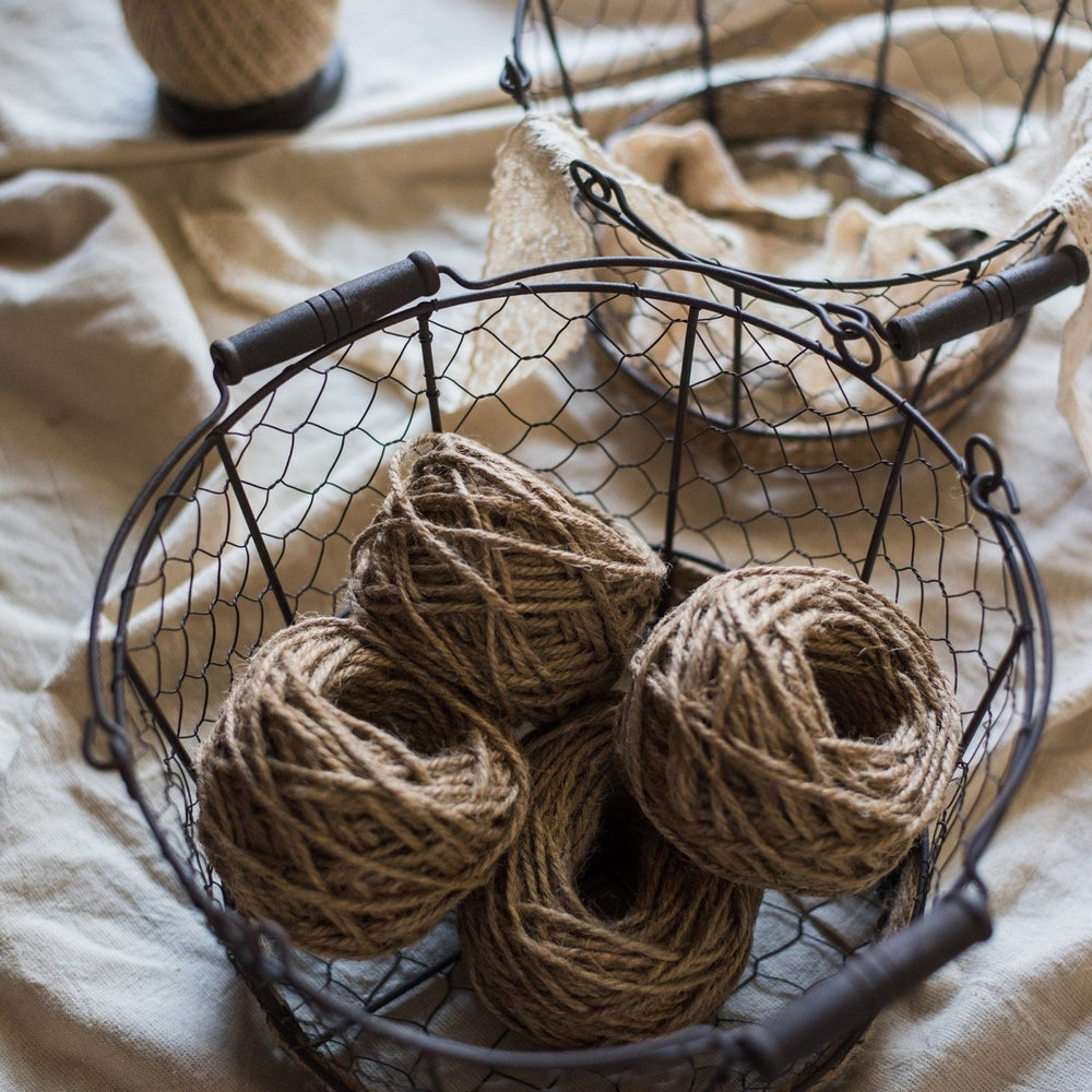 
                      
                        RusticReach Round Bottom Wire Carry Basket With Hemp Rope - lily & onyx
                      
                    