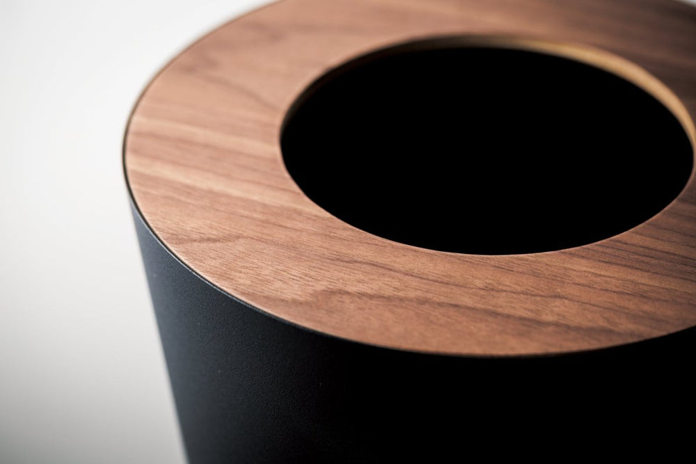 
                      
                        Yamazaki Home Round Steel Trash Can with Wood Lid - lily & onyx
                      
                    