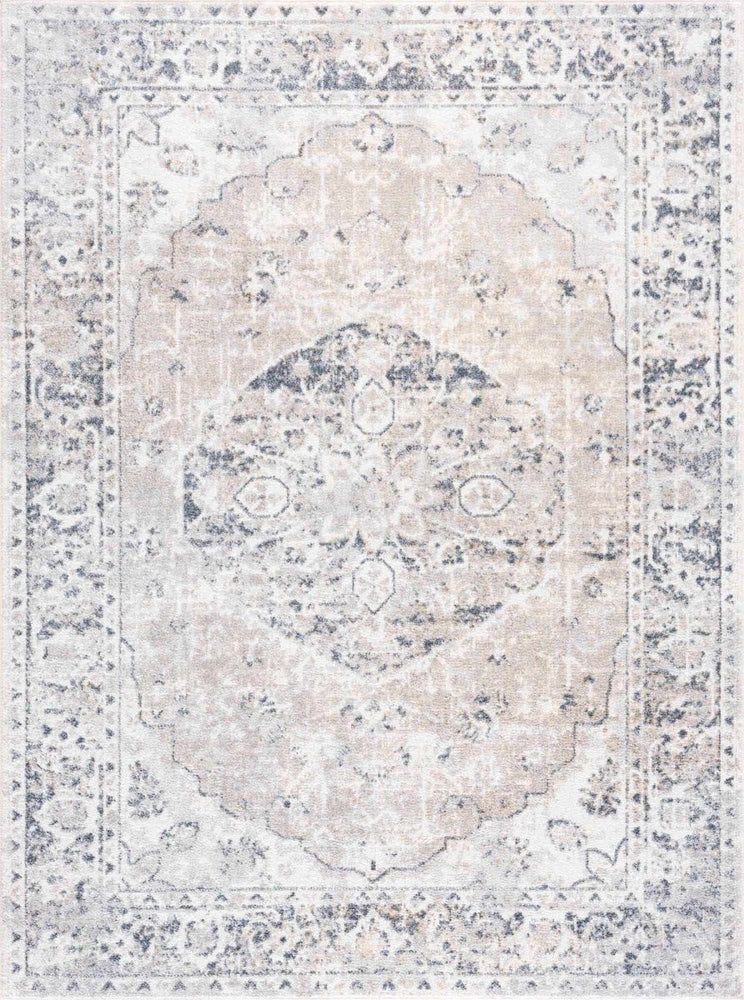 Hauteloom Rudo Cream Washable Area Rug - lily & onyx