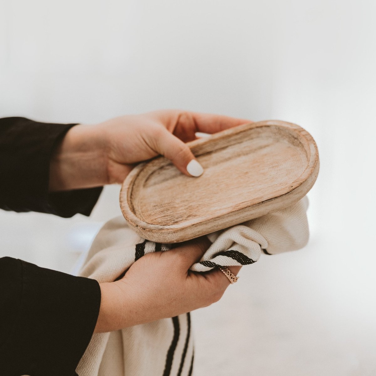 Sweet Water Decor Rustic Oblong Wood Tray