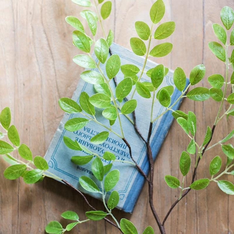 Rustic Reach 37" Latex Coated Artificial Spring Leaf Stem - Faux Greenery