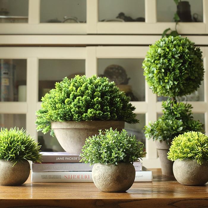 Rustic Reach Artificial Faux Boxwood Topiary in Various Designs
