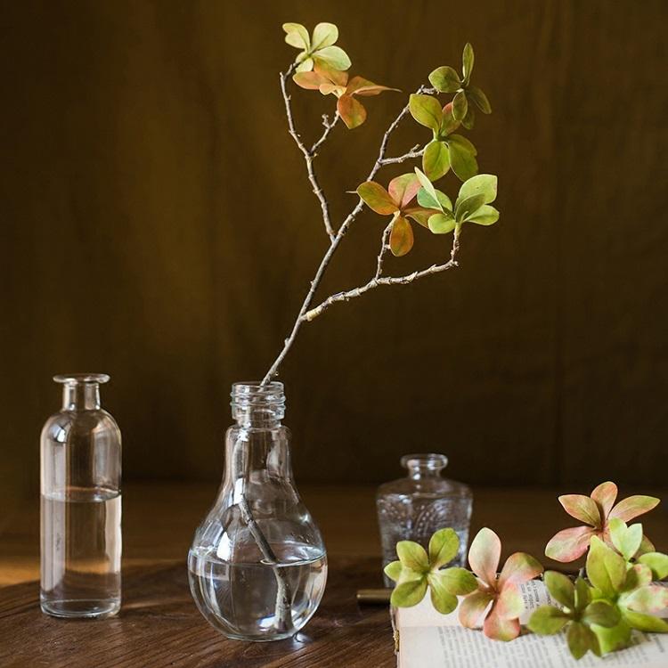 Rustic Reach Artificial Faux Small Japanese Zen Leaf Stem 18" Tall