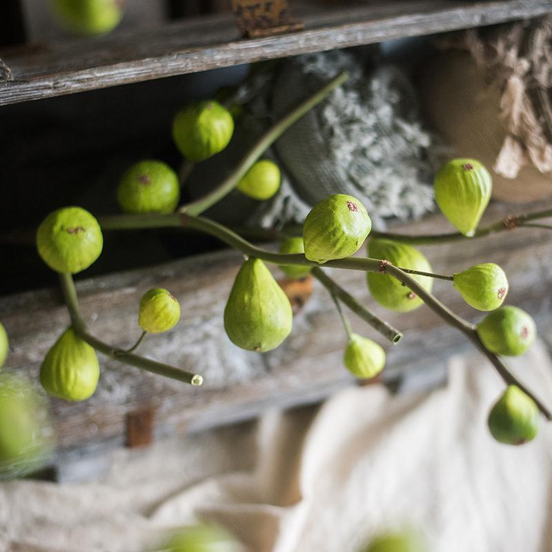 Rustic Reach Artificial Fig Fruit Stem 30" Tall Silk Branch