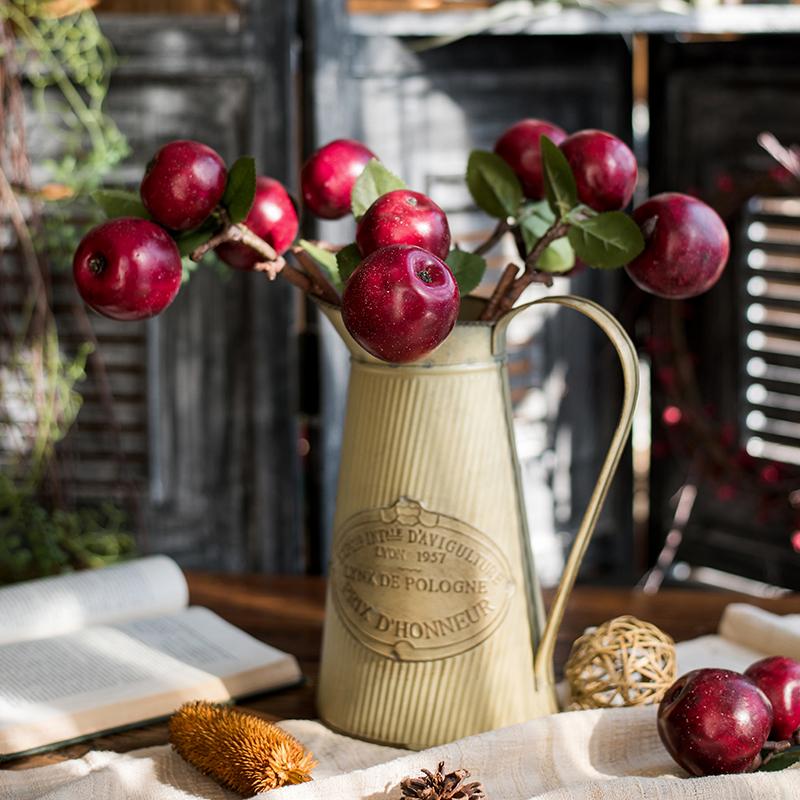 Rustic Reach Artificial Fruit Artificial Red Apple Stem 15" Tall