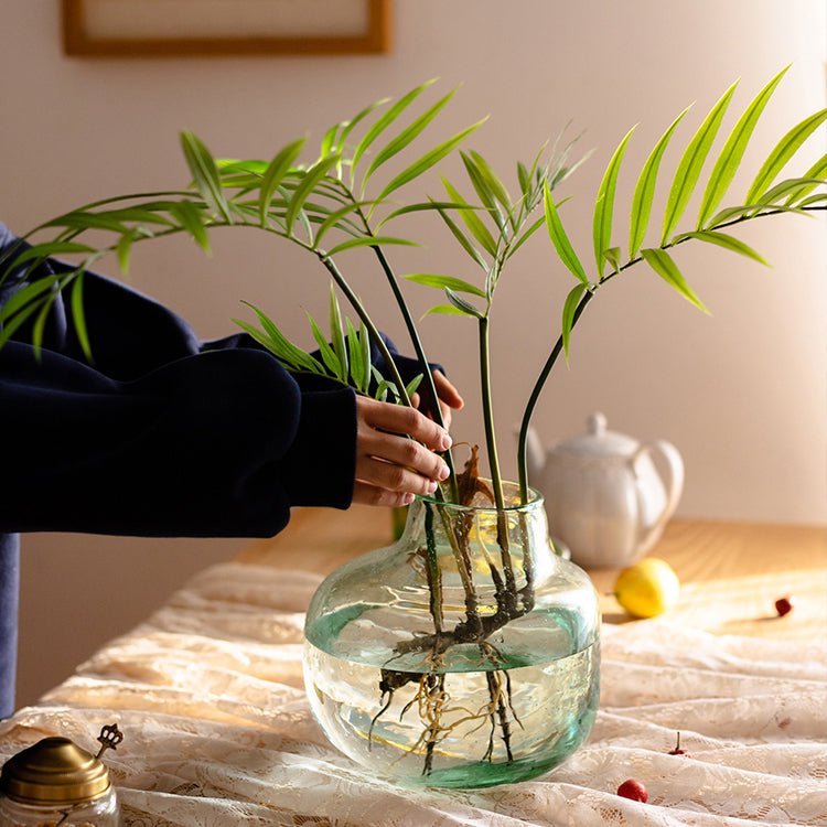 Rustic Reach Artificial Murdannia Leaf Bunch 23" with Roots - Green PE Plastic