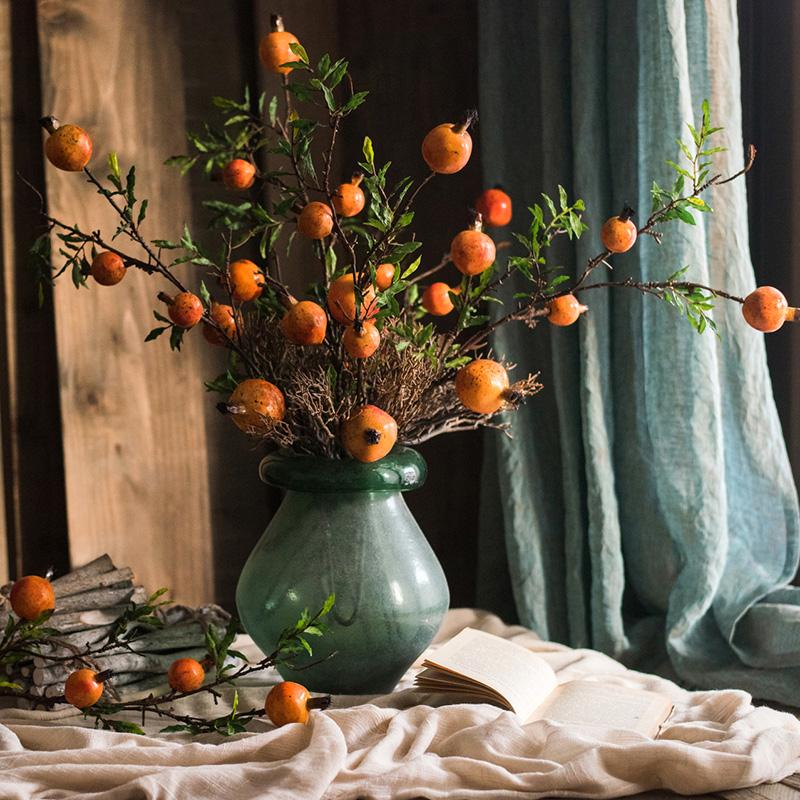 Rustic Reach Artificial Pomegranate Fruit Stem - 36" Faux Branch