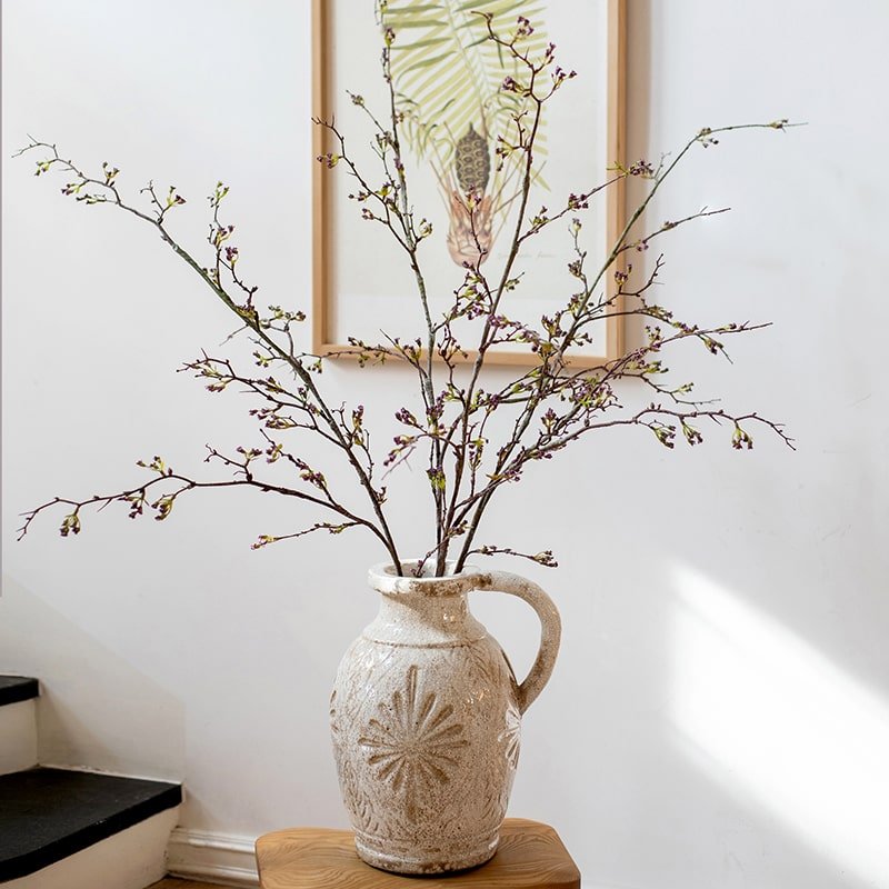 Rustic Reach Artificial Weigela Flower Stem - 63" Tall Faux Branch