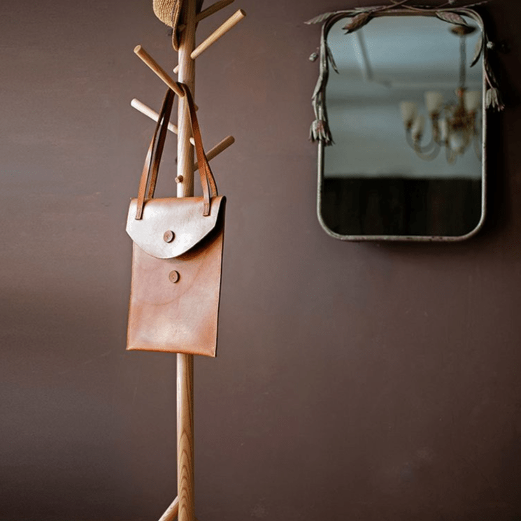 Rustic Reach Ash Wood Entryway Coat Rack
