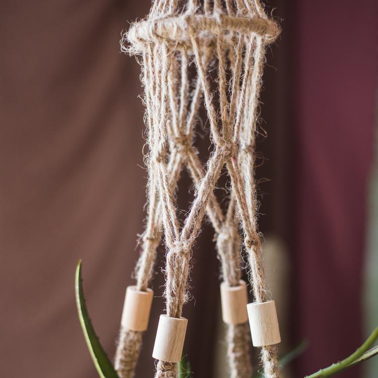 Rustic Reach Cotton Hemp Rope Planter Hanger