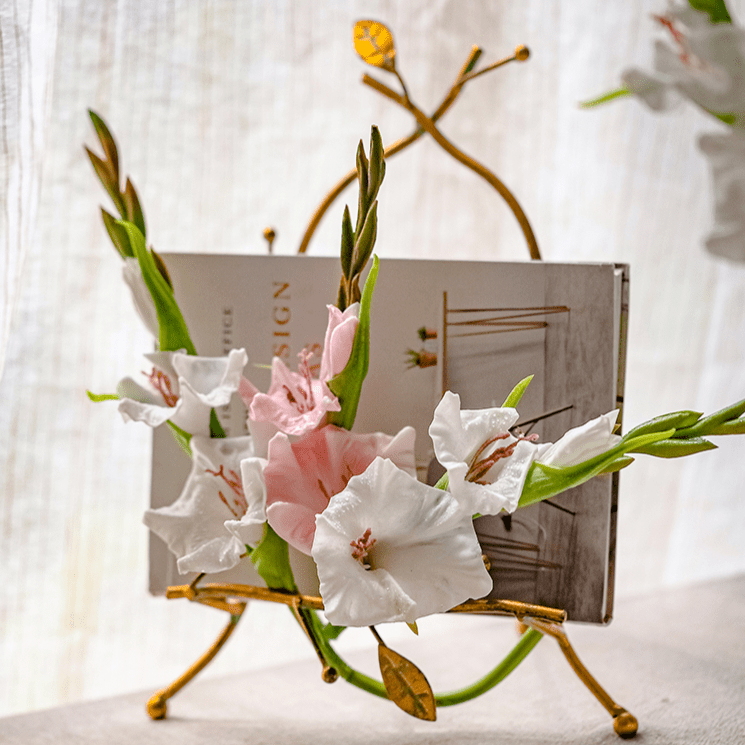 Rustic Reach Faux Silk Artificial Gladiolus Flower Stem