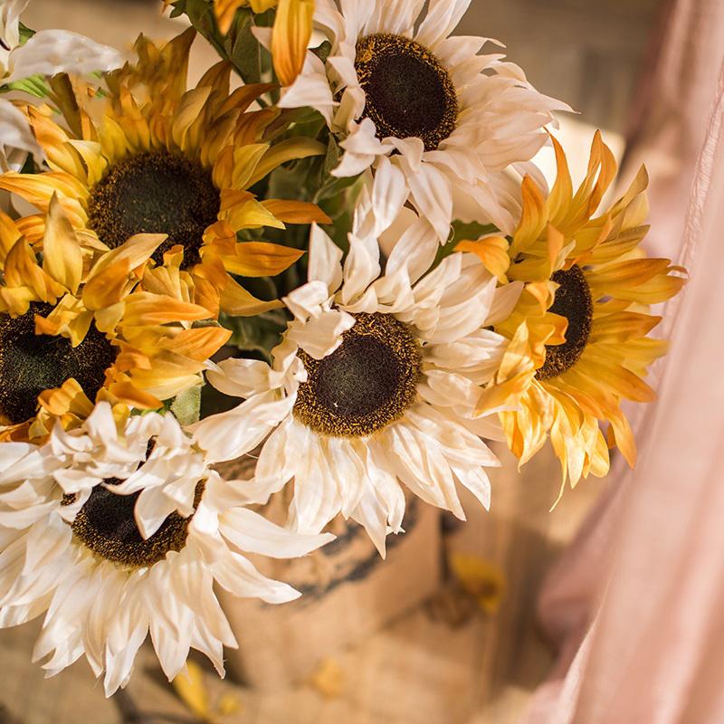 Rustic Reach Faux Silk Sunflower Bunch - Van Gogh Yellow 21" | 5 Stems