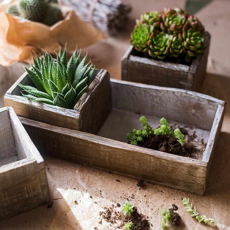 Rustic Reach Four Piece Solid Wood Table Box Set