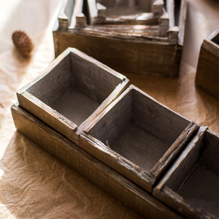 Rustic Reach Four Piece Solid Wood Table Box Set
